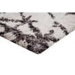 Oasis Juno White and Dark Gray Polyester Area Rug
