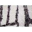 Oasis Juno White and Dark Gray Polyester Area Rug