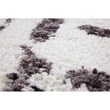 Oasis Juno White and Dark Gray Polyester Area Rug