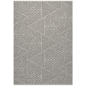 coastal pyramids beige neutral indoor - outdoor polypropylene area rug