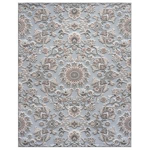 napa lily gray ivory blush chenille and viscose high - low area rug