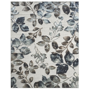 napa adina ivory brown blue and gray chenille high-low area rug