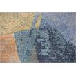 Essentials Abstract Orange Sage Blue Gray Ivory and Mauve Olefin Area Rug