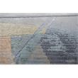 Essentials Abstract Orange Sage Blue Gray Ivory and Mauve Olefin Area Rug
