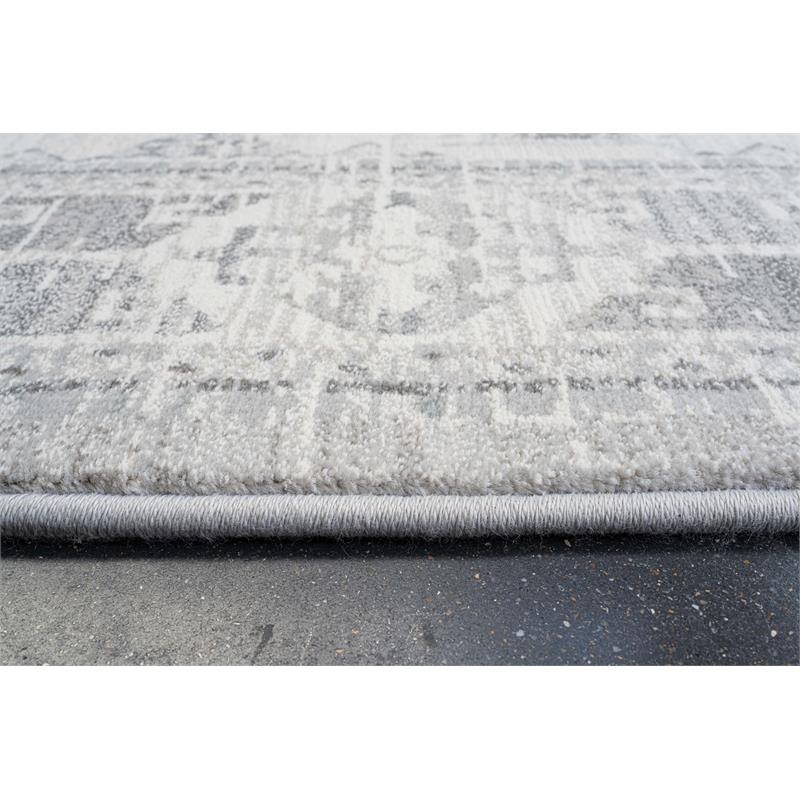 Essentials Whispers Ivory Gray and Beige Olefin Area Rug