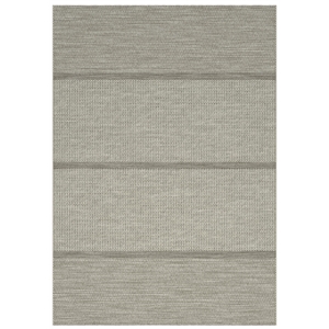 coastal striped sands white linen indoor / outdoor polypropylene area rug