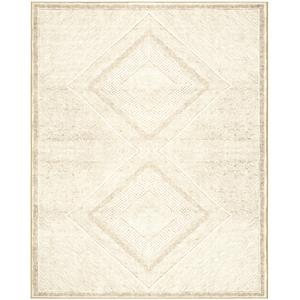 sonoma benzara beige and white viscose area rug