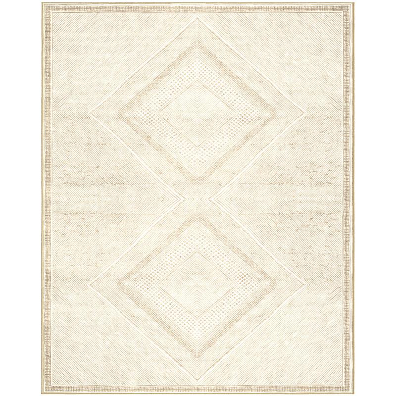Sonoma Benzara Beige and White Viscose Area Rug