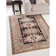 Sonoma Gypsy Rust Black Ivory Aqua Viscose Area Rug