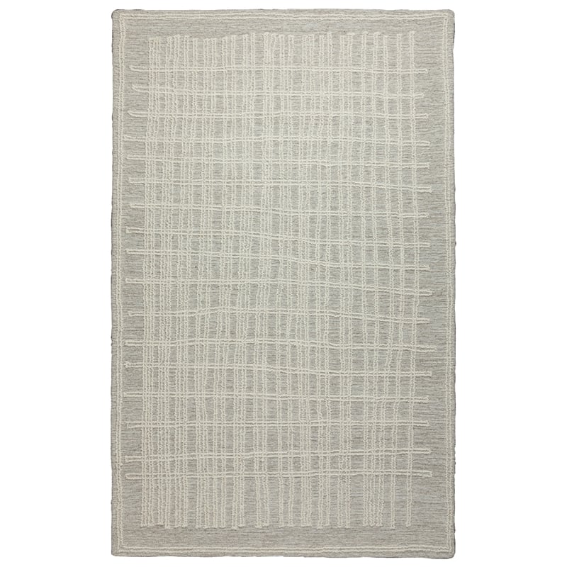 Abbey Latriss Ivory and Natural Wool Handwoven Area Rug