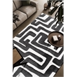Luna Meara Black and Ivory Recycled Polyester Area Rug