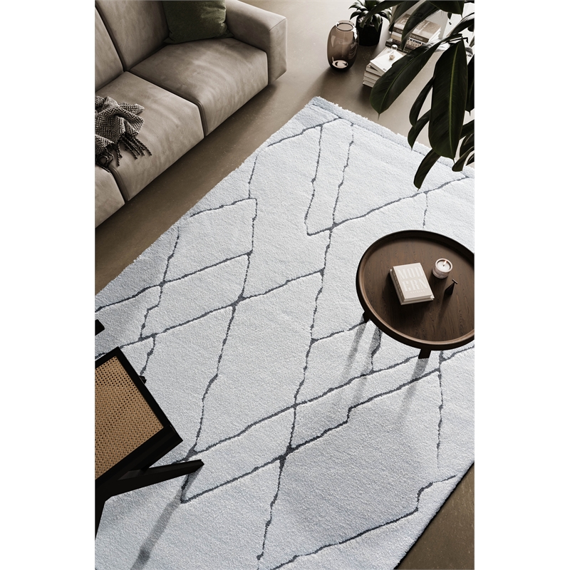 Nube Messina Ivory and Charcoal Recycled Polyester Area Rug
