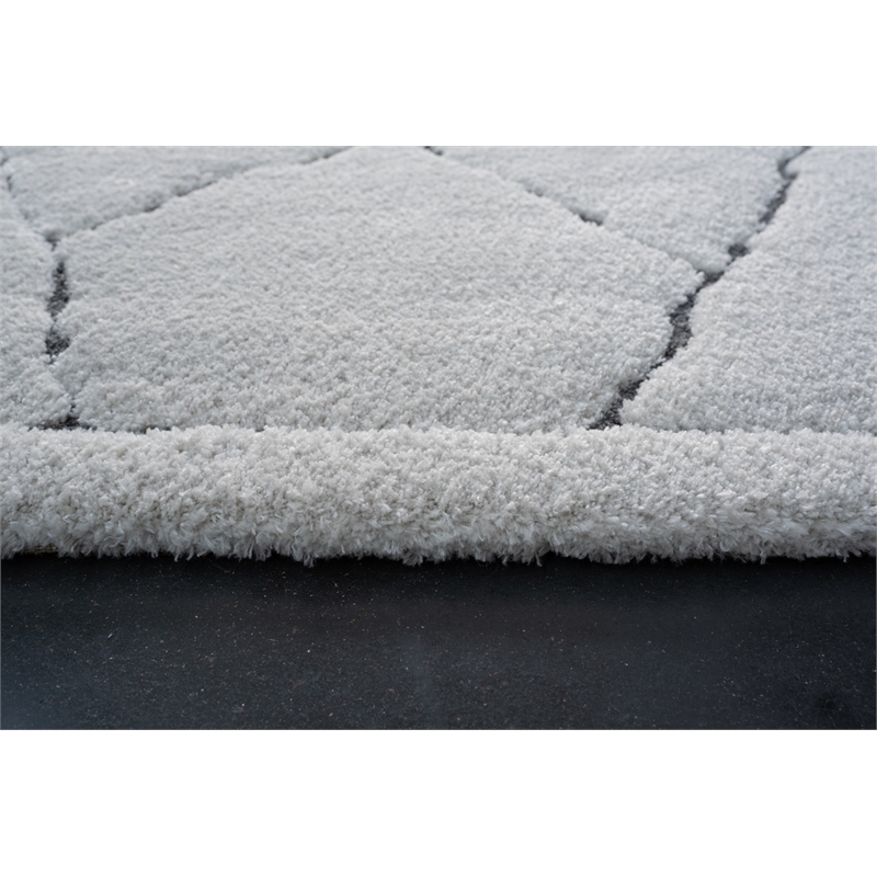 Nube Messina Ivory and Charcoal Recycled Polyester Area Rug