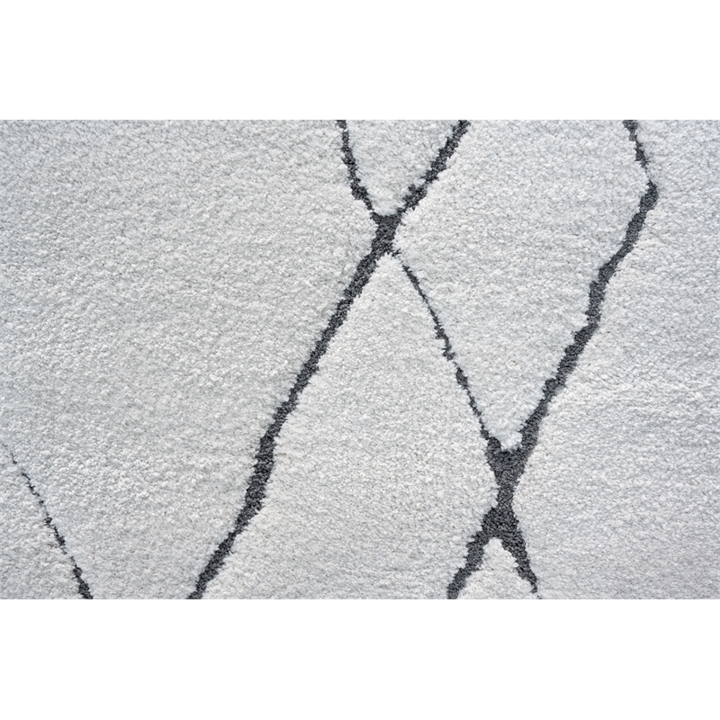 Nube Messina Ivory and Charcoal Recycled Polyester Area Rug