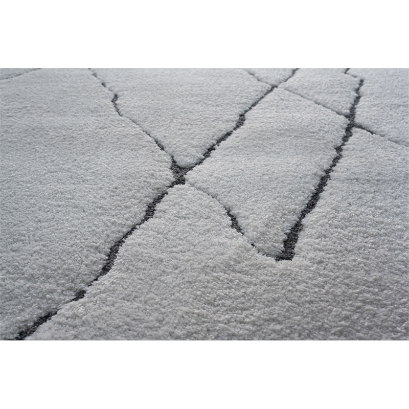 Nube Messina Ivory and Charcoal Recycled Polyester Area Rug