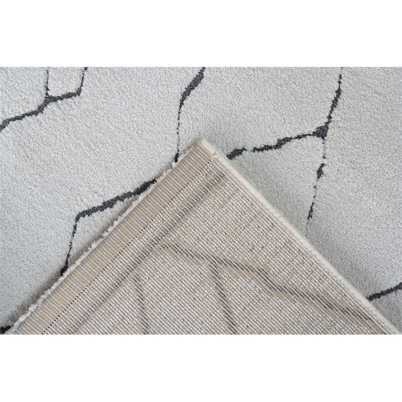 Nube Messina Ivory and Charcoal Recycled Polyester Area Rug