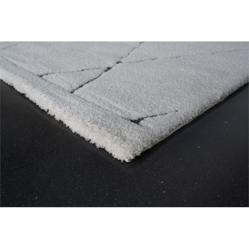 Nube Messina Ivory and Charcoal Recycled Polyester Area Rug