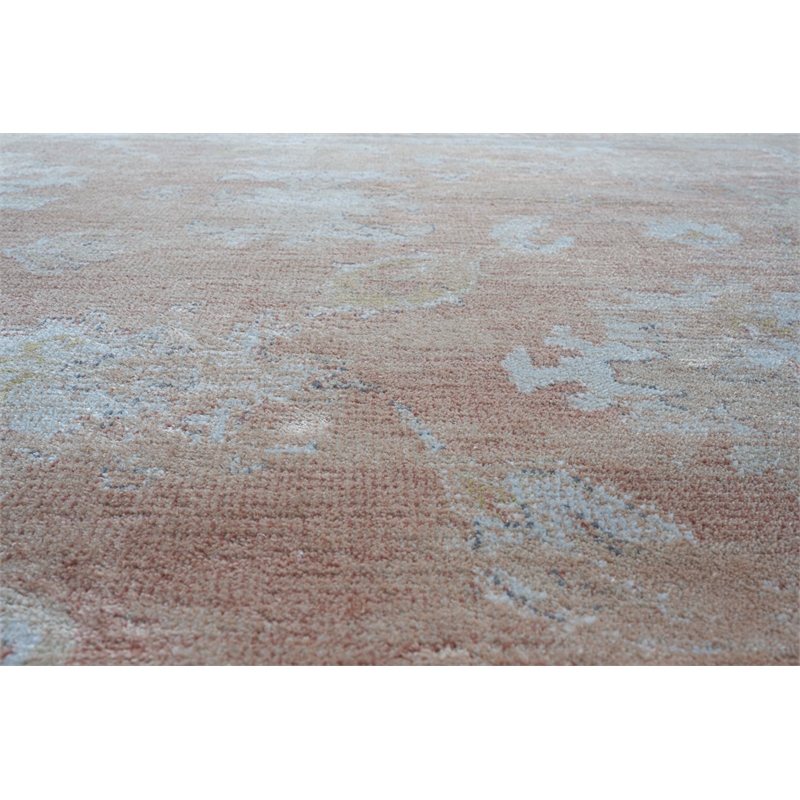 Eno Elmina Rust Beige Ivory and Green Viscose  Area Rug