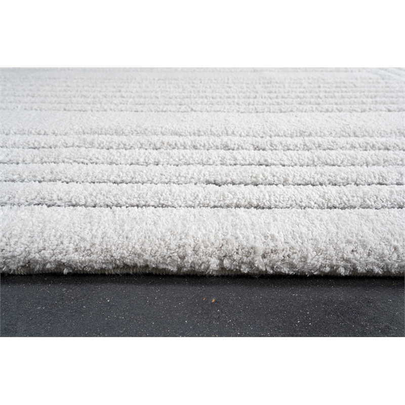 Nube Forli  Ivory and Charcoal Recycled Polyester Area Rug