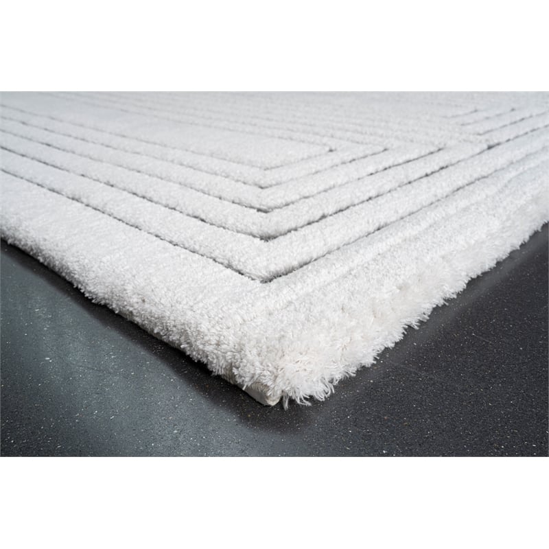 Nube Forli  Ivory and Charcoal Recycled Polyester Area Rug