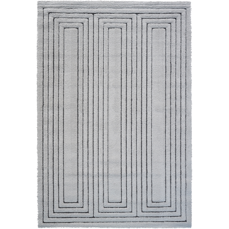 Nube Forli  Ivory and Charcoal Recycled Polyester Area Rug