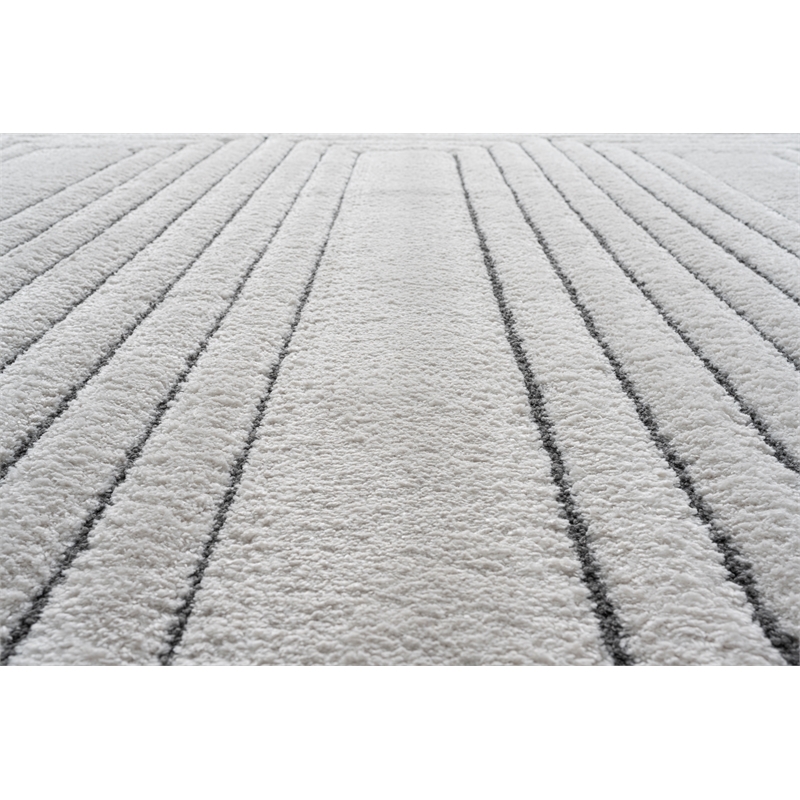 Nube Forli  Ivory and Charcoal Recycled Polyester Area Rug