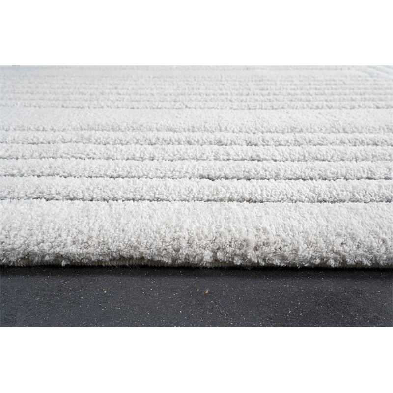 Nube Forli  Ivory and Charcoal Recycled Polyester Area Rug