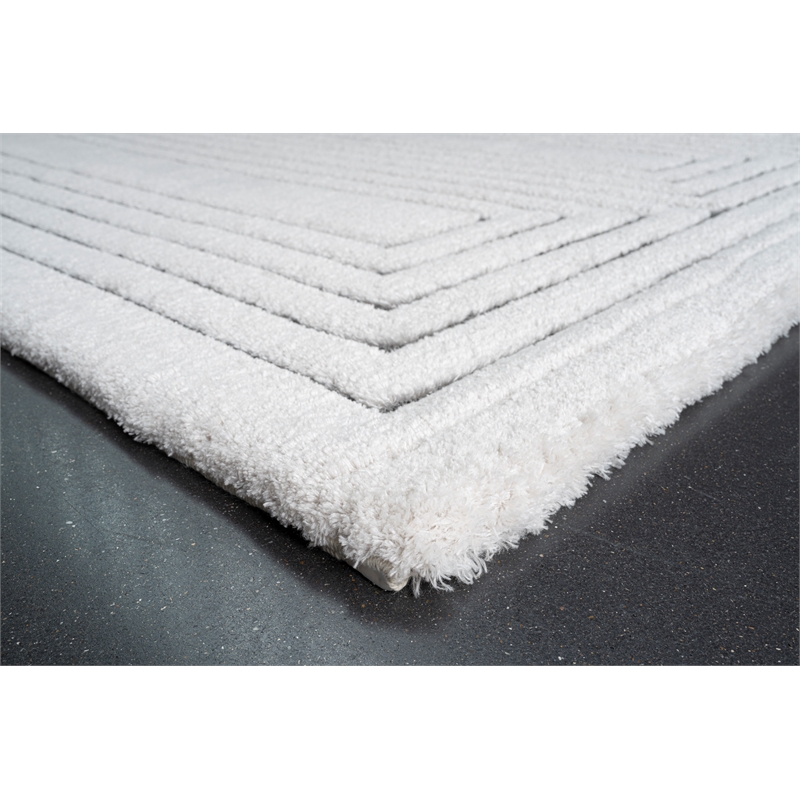 Nube Forli  Ivory and Charcoal Recycled Polyester Area Rug