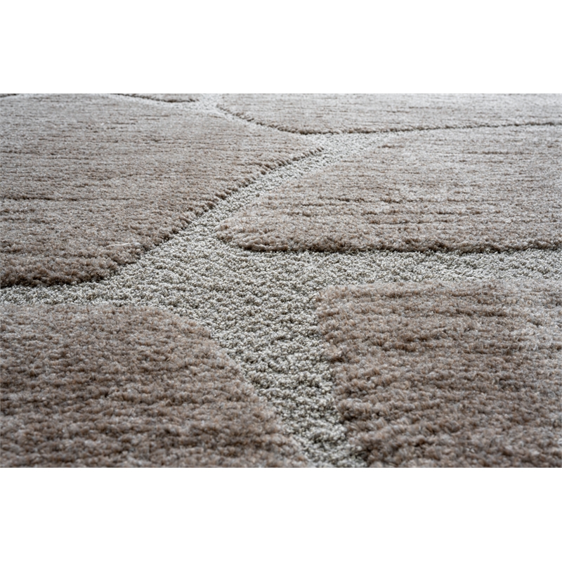 Nube Giraffe Chocolate and Brown Recycled Polyester Area Rug