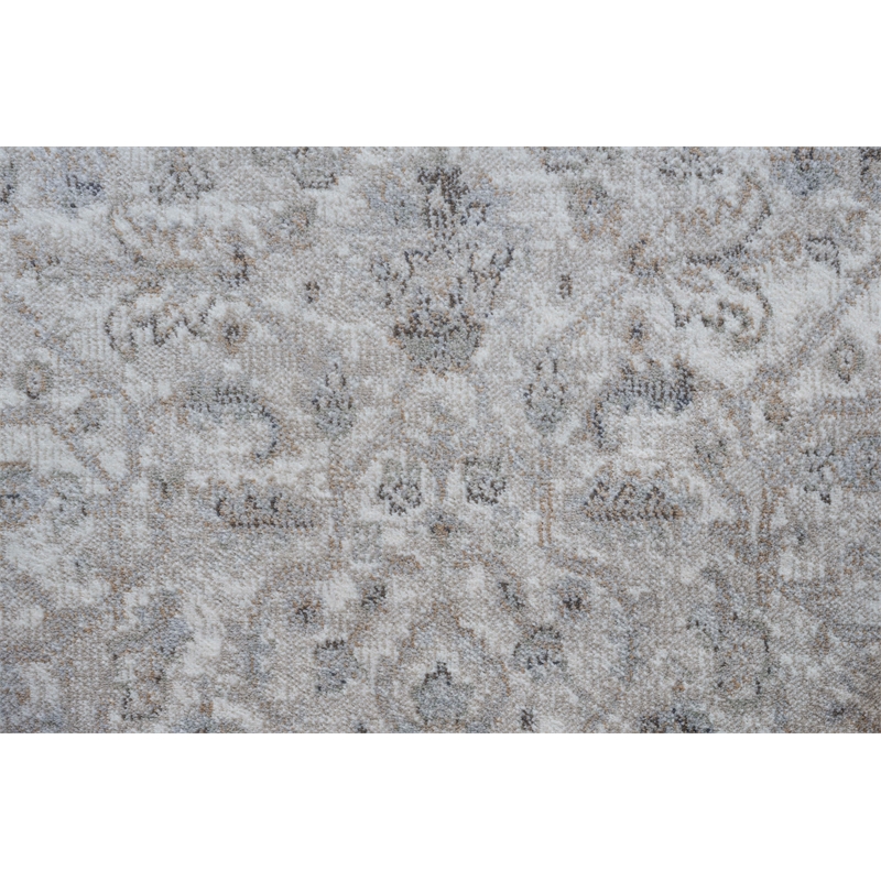 Eno Lyra Ivory Gray and Beige Viscose Area Rug
