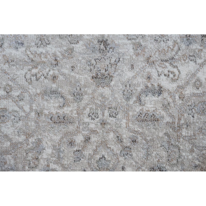 Eno Lyra Ivory Gray and Beige Viscose Area Rug