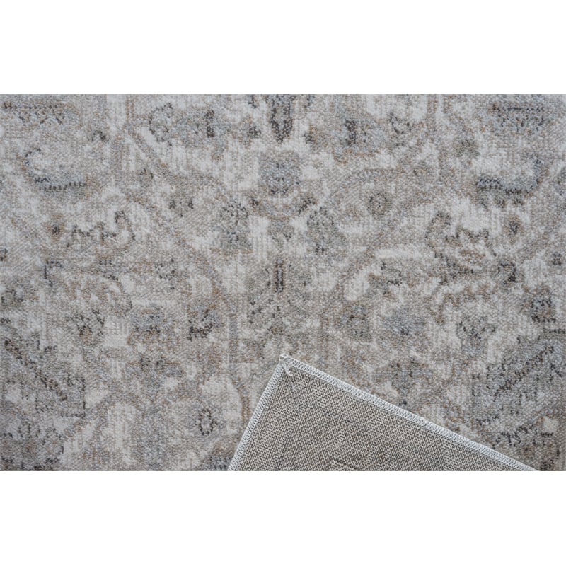 Eno Lyra Ivory Gray and Beige Viscose Area Rug