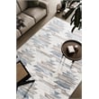 Eno Gamela Blue Brown Copper Grey Ivory Viscose Area Rug