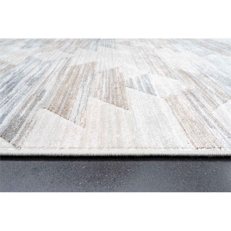 Eno Gamela Blue Brown Copper Grey Ivory Viscose Area Rug