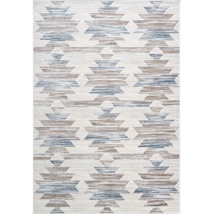 Eno Gamela Blue Brown Copper Grey Ivory Viscose Area Rug