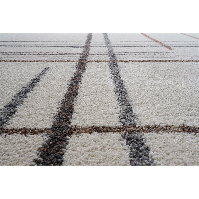 Granada Armandi Beige Brown Charcoal Multi Polypropylene Area Rug