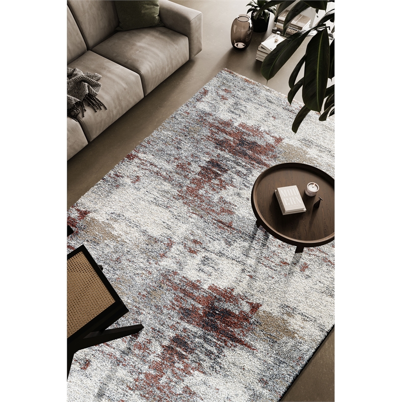Granada Mavis Beige Charcoal Gold Gray Multi Polypropylene Area Rug
