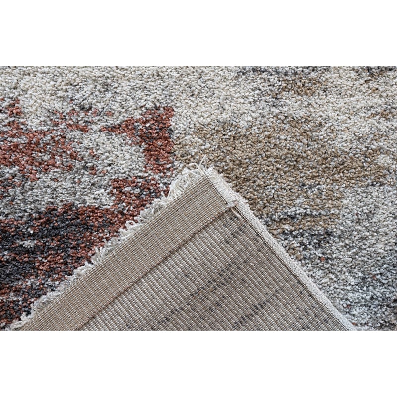 Granada Mavis Beige Charcoal Gold Gray Multi Polypropylene Area Rug