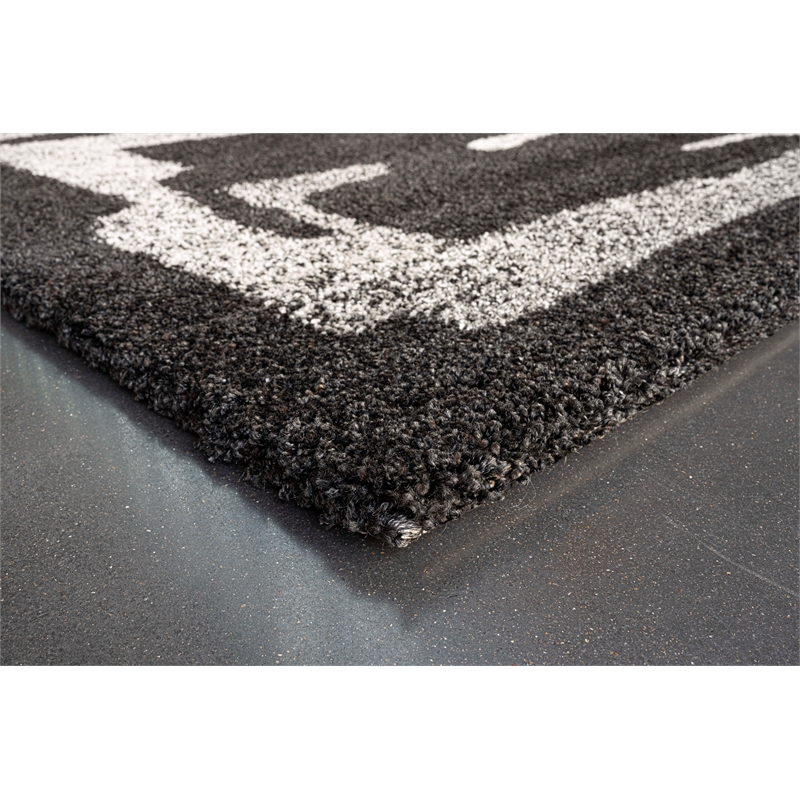 Granada Fable Black Charcoal Brown Gray Ivory Polypropylene Area Rug