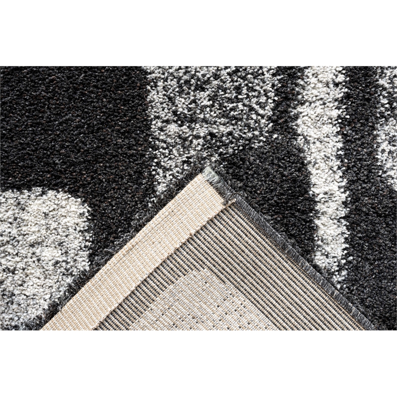 Granada Fable Black Charcoal Brown Gray Ivory Polypropylene Area Rug