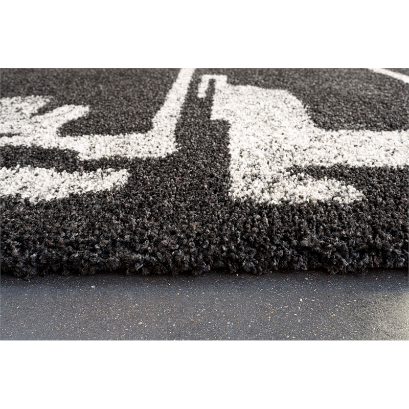 Granada Fable Black Charcoal Brown Gray Ivory Polypropylene Area Rug