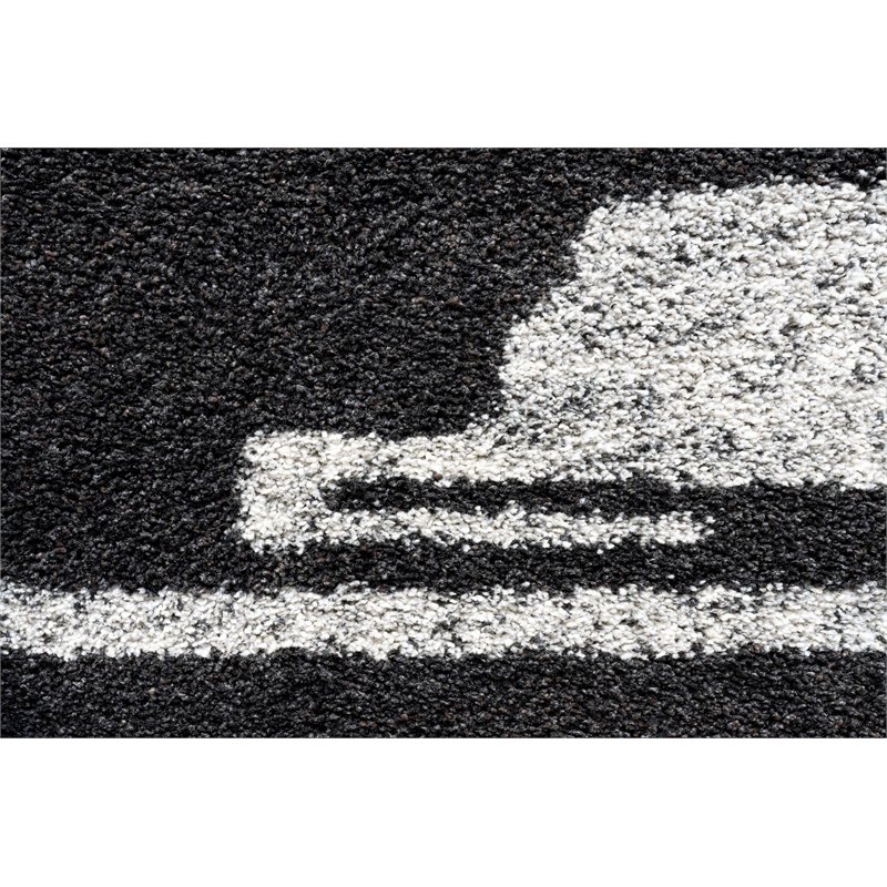 Granada Fable Black Charcoal Brown Gray Ivory Polypropylene Area Rug