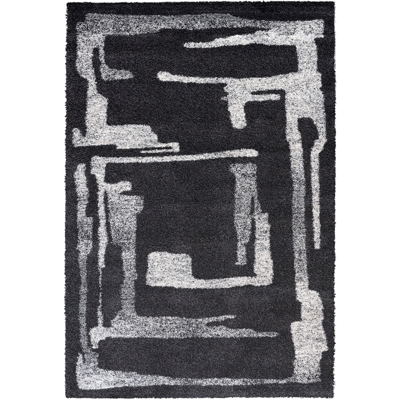 Granada Fable Black Charcoal Brown Gray Ivory Polypropylene Area Rug