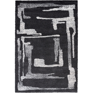 Granada Fable Black Charcoal Brown Gray Ivory Polypropylene Area Rug
