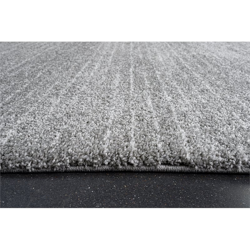 Granada Liora Gray Ivory and White Polypropylene Area Rug