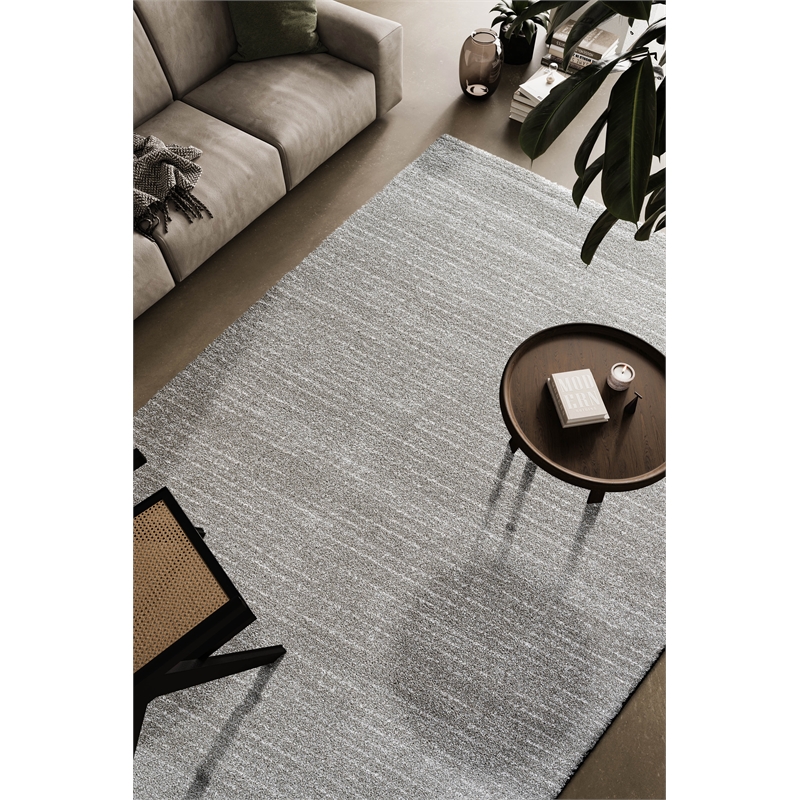 Granada Liora Gray Ivory and White Polypropylene Area Rug