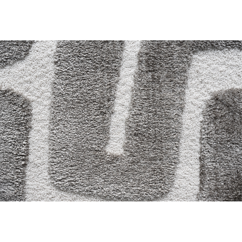 Luna Meara Gray and Ivory Recycled Polyester Area Rug