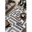 Luna Meara Gray and Ivory Recycled Polyester Area Rug