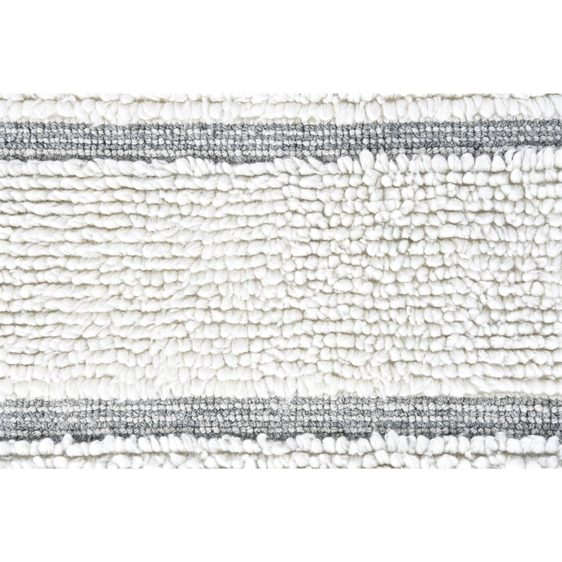 Indie Alana Ivory and Natural Wool High - Low Area Rug