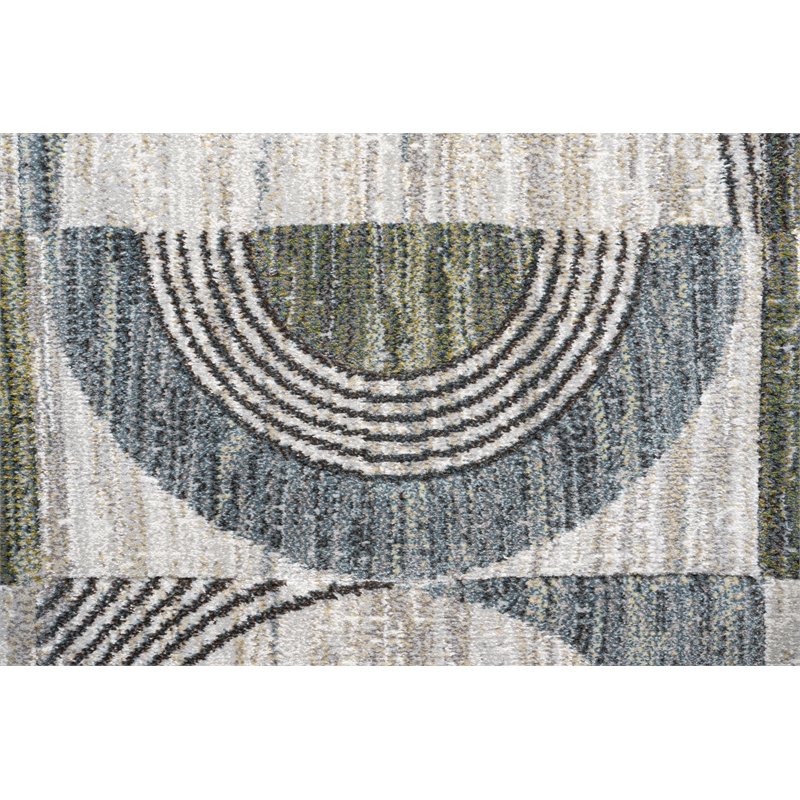 Essentials Archer Green Blue Charcoal Ivory and Gray Polyester Area Rug